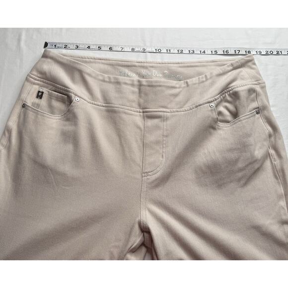 Belle By Kim Gravel 18W Flexibelle Flare Jean Horn Buttons Pullon 5 Pocket - Picture 5 of 15